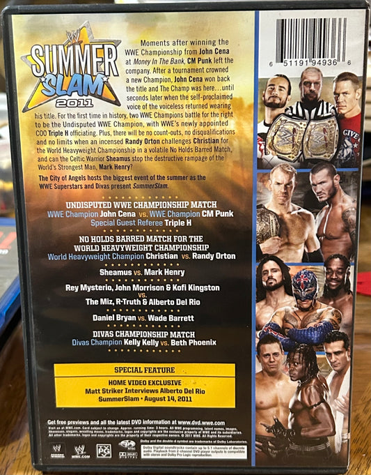 * WWE Summer Slam 2011 DVD (Cena, CM Punk, Triple H & so much more)