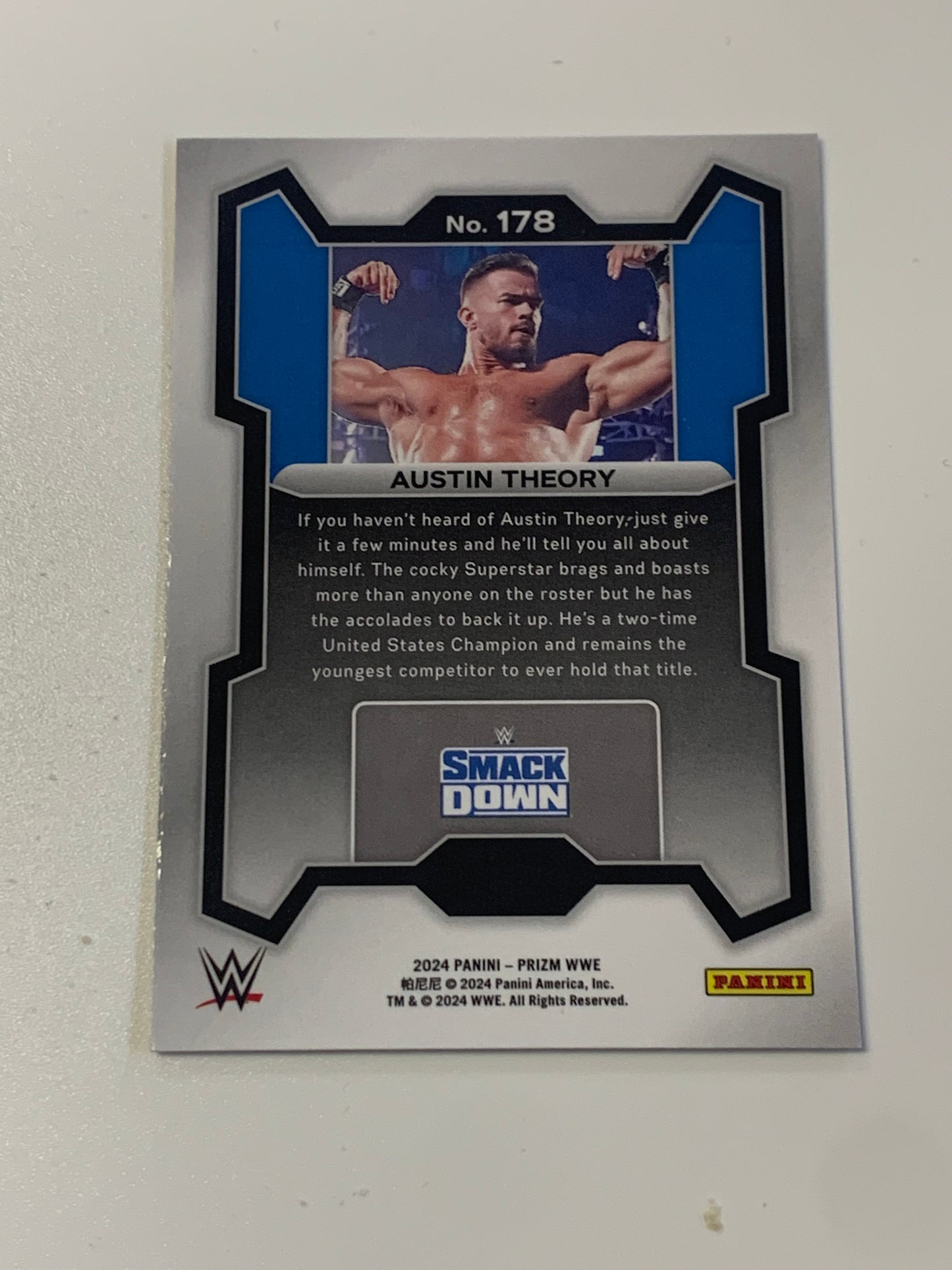 Austin Theory 2024 WWE Panini Prizm Card