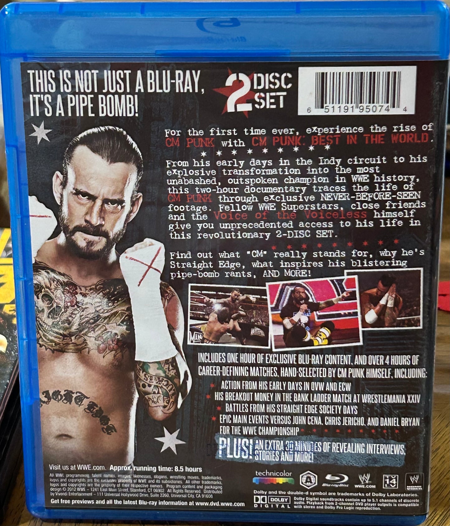 * CM Punk WWE Blu-ray “Best in the World” (2-Disc Set)