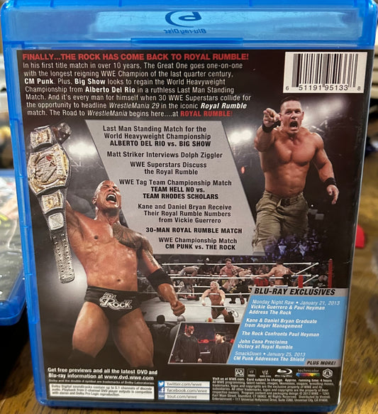 * WWE Royal Rumble 2013 Blu-ray (The Rock, John Cena & so much more)