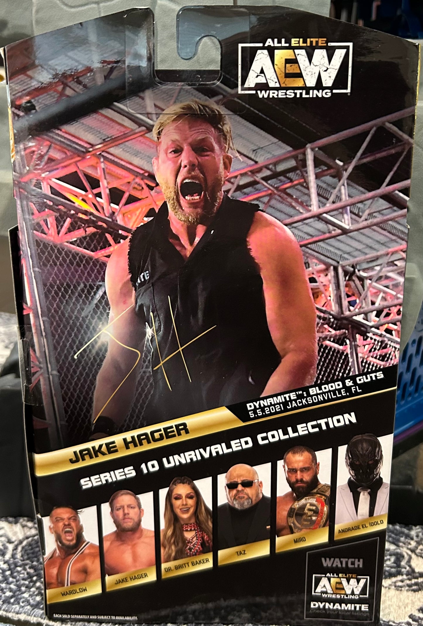 + Jake Hager SIGNED AEW Action Figure (Comes w/Case & COA)