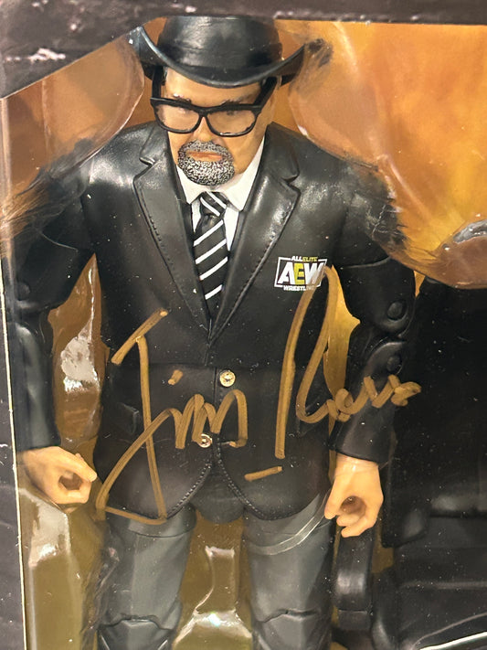 + Jim Ross SIGNED AEW Exclusive Action Figure (Comes w/Case & COA)