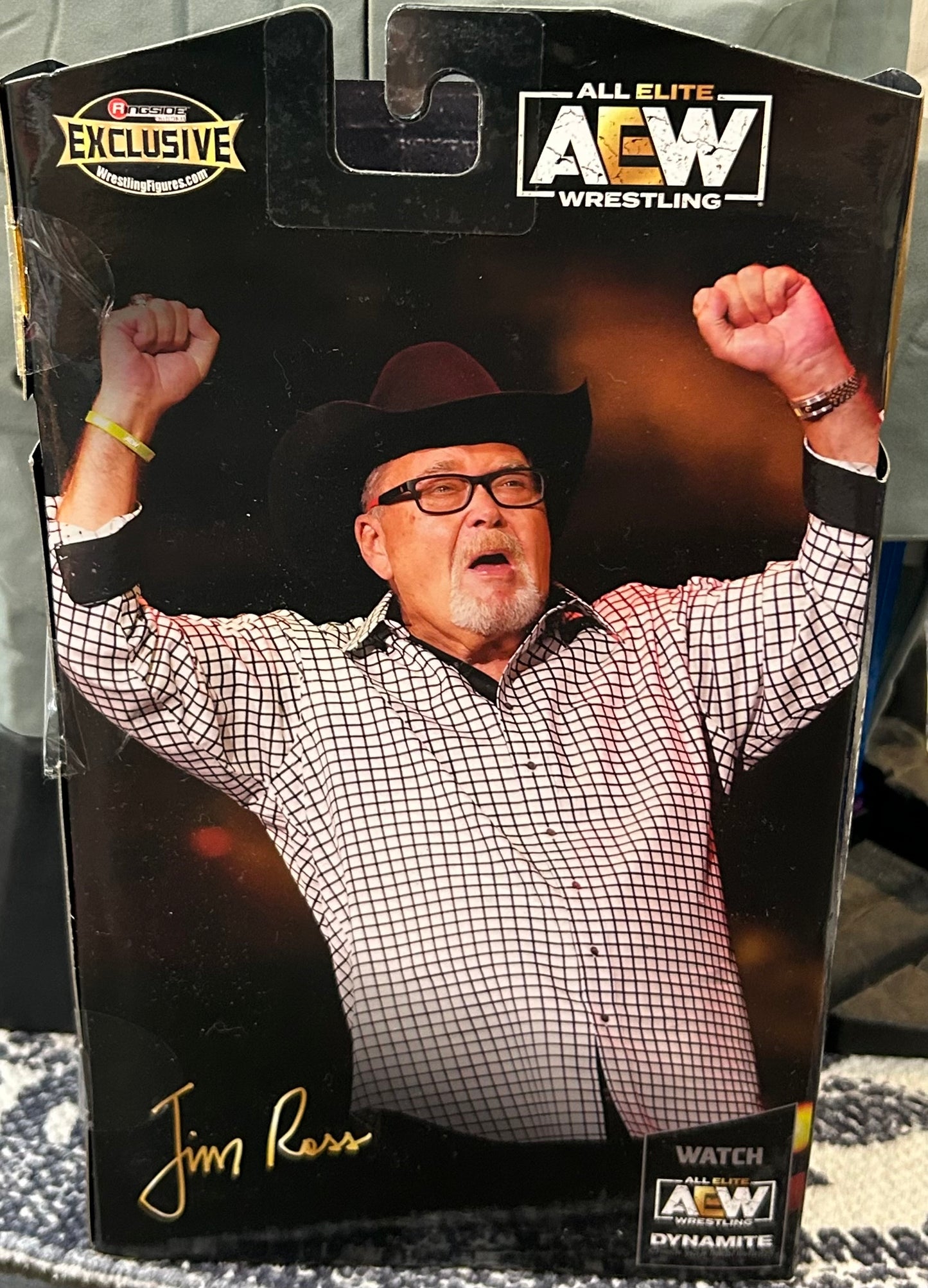 + Jim Ross SIGNED AEW Exclusive Action Figure (Comes w/Case & COA)
