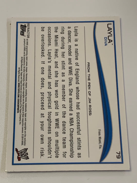 Layla 2014 WWE Topps Chrome Refractor