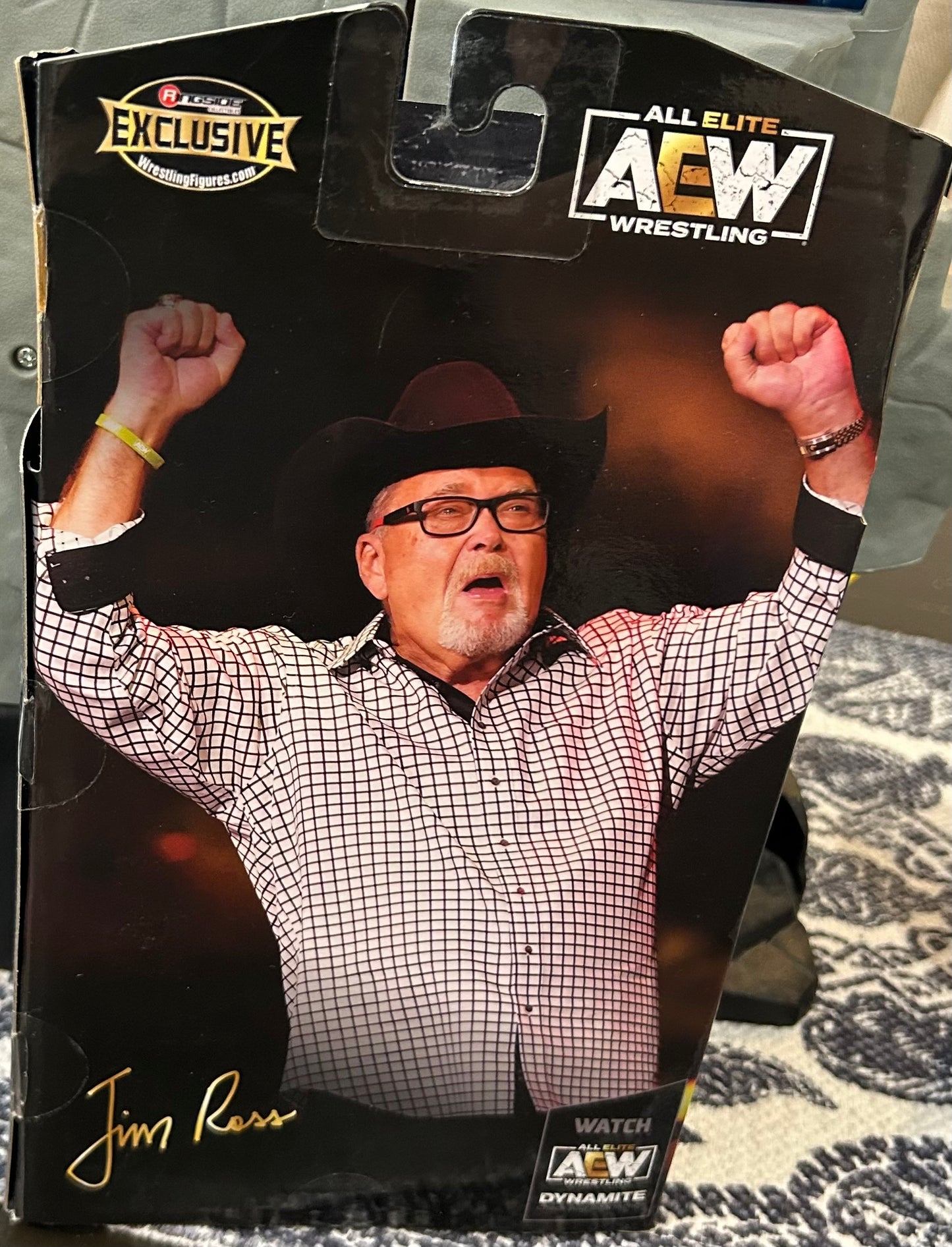 + Jim Ross AEW Exclusive “Unrivaled Collection” Action Figure (Sealed, Never Opened)