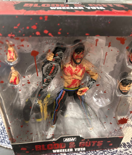 + Wheeler Yuta AEW EXCLUSIVE “Blood & Guts” Action Figure (Sealed, Never Opened)