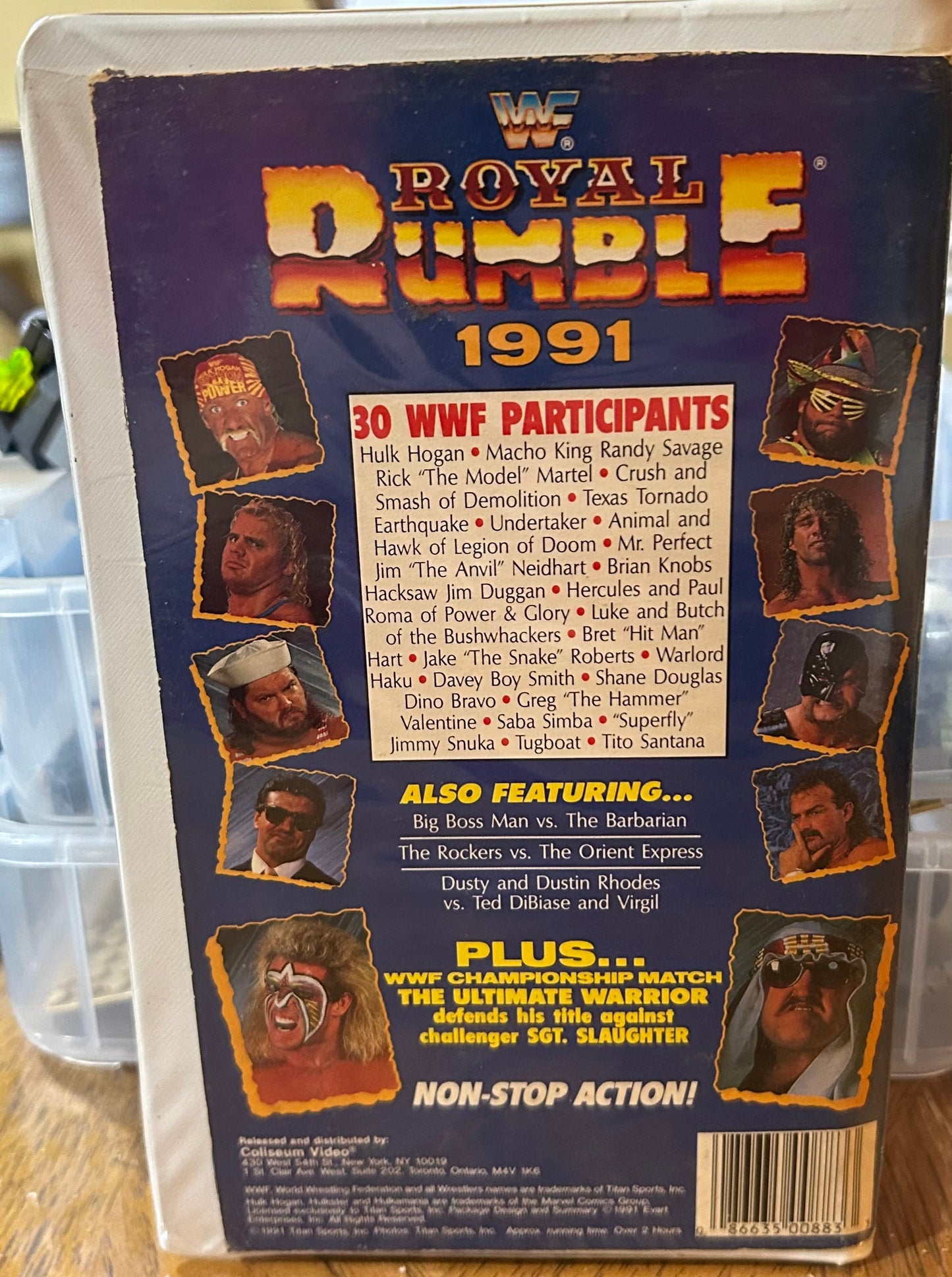 * WWF WWE Royal Rumble 1991 Official VHS (Coliseum Video)