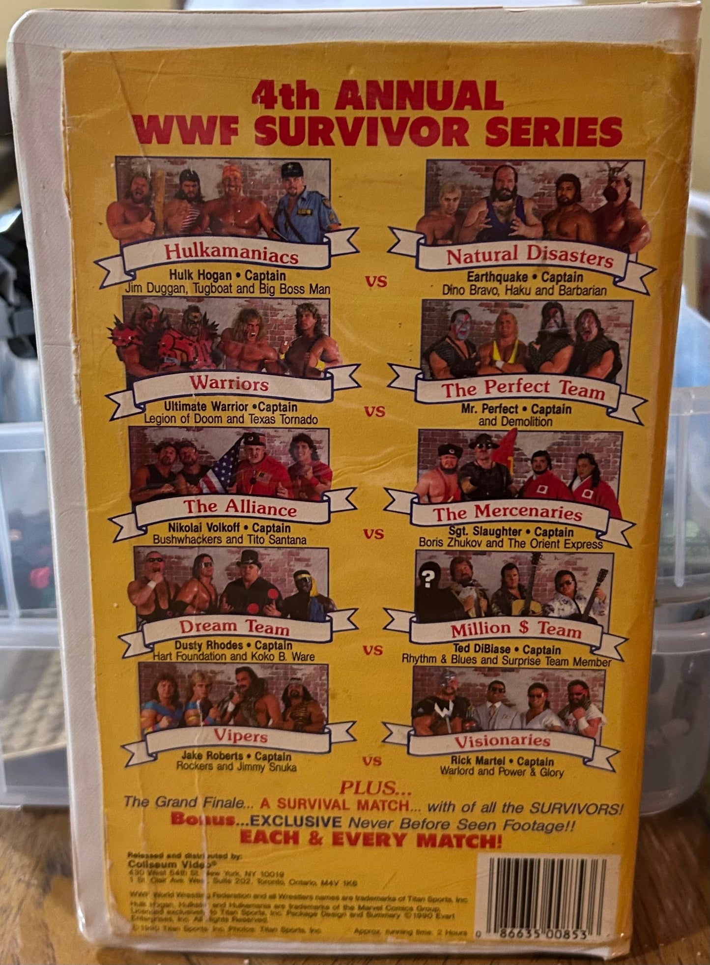 * WWF WWE Survival Series 1990 Official VHS (Coliseum Video)