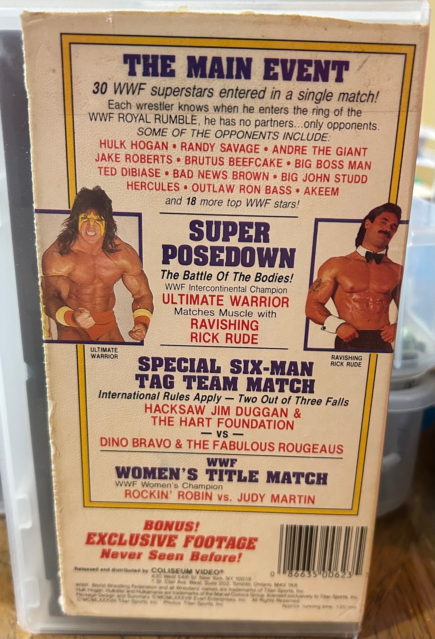 WWF WWE “Royal Rumble 1989” VHS (Coliseum Video)