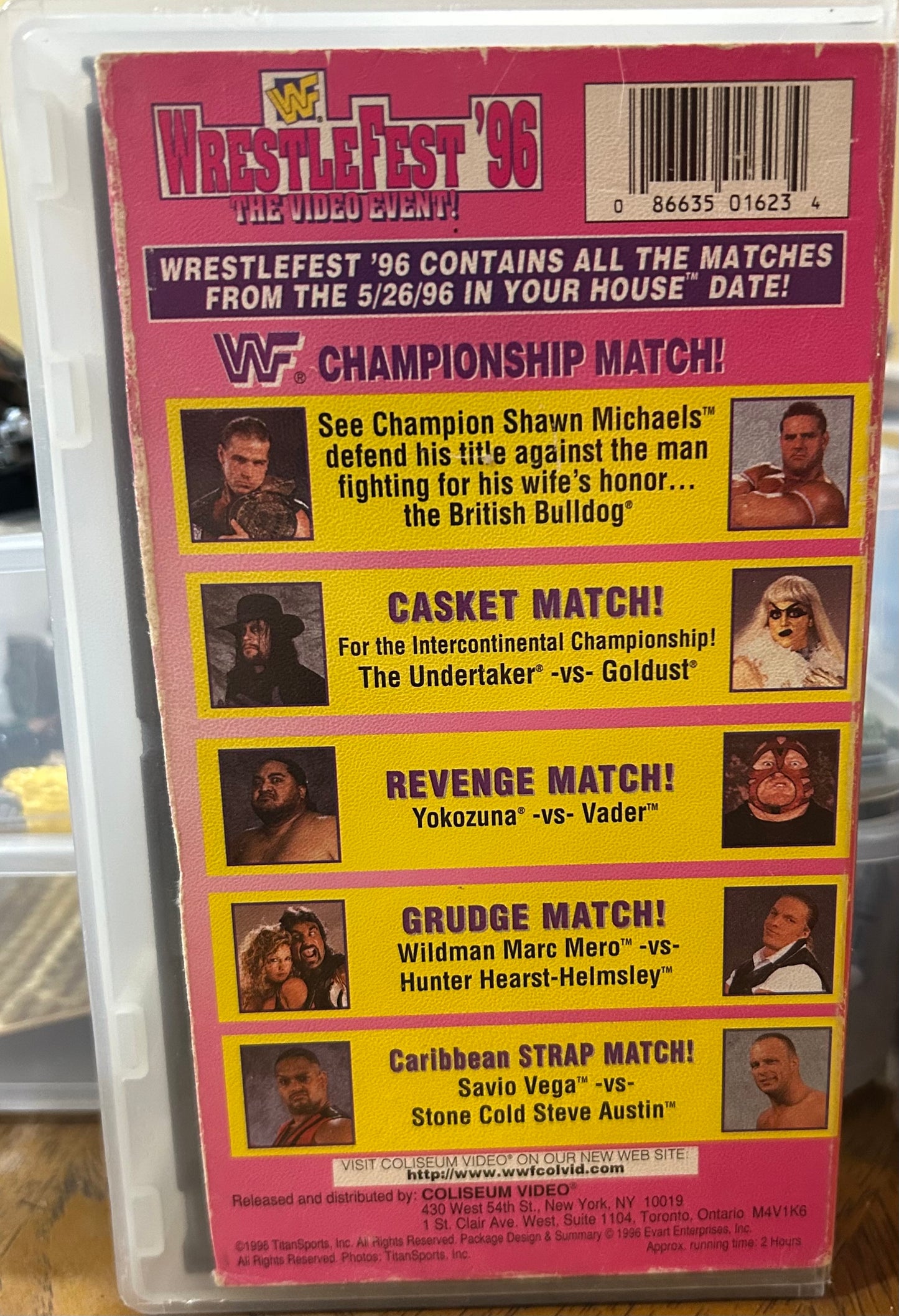 WWF WWE “WrestleFest ‘96, The Video Event” VHS (Coliseum Video)