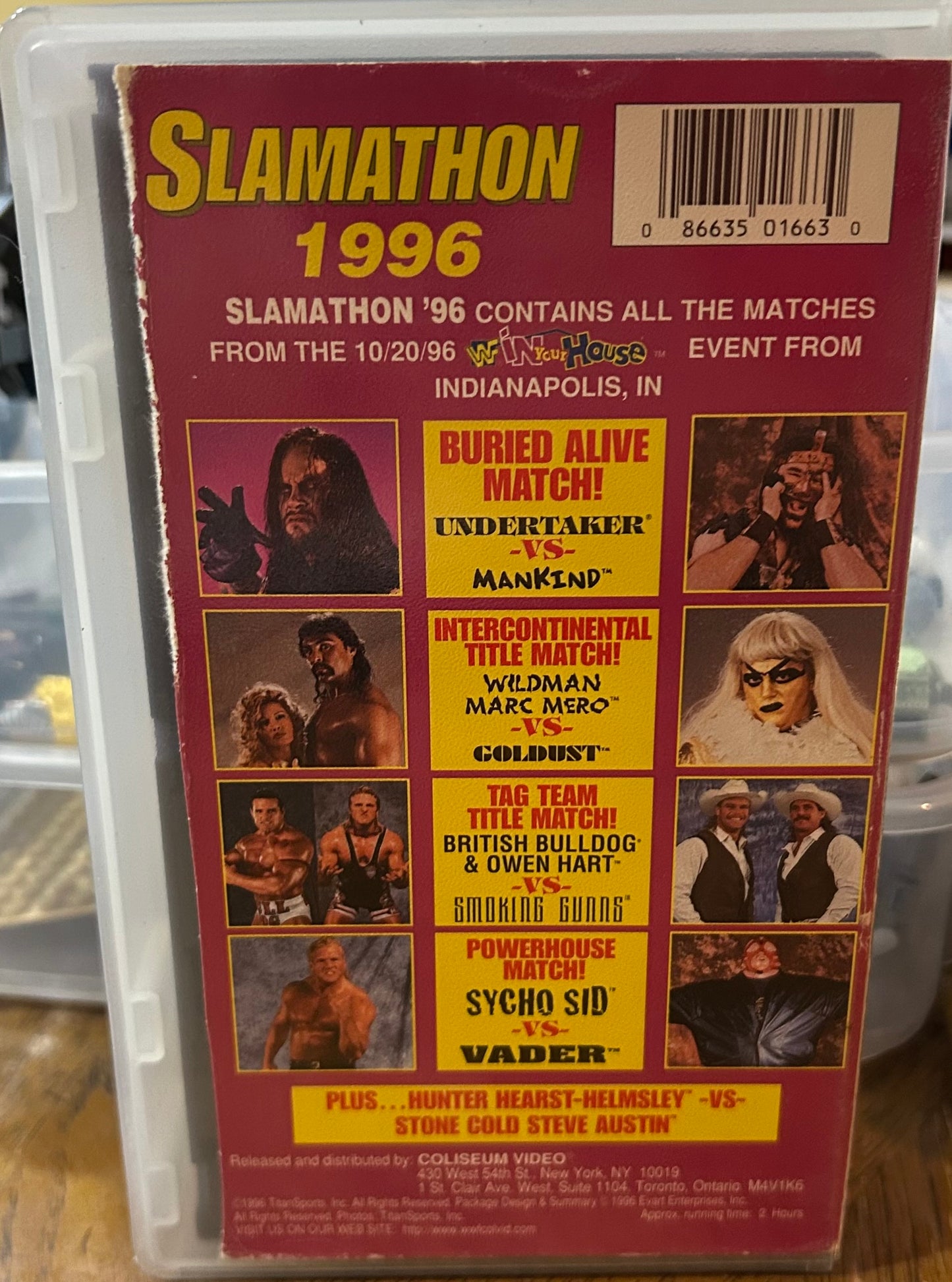 WWF WWE “In Your House, Slamathon 1996” VHS (Coliseum Video)