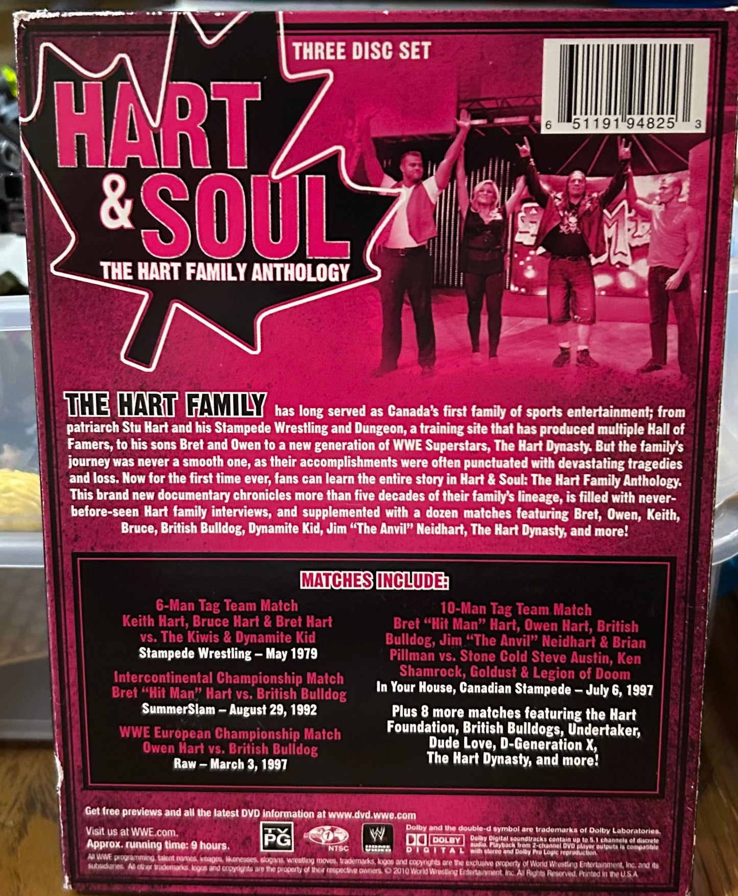 WWE “Hart & Soul, The Hart Family Anthology” DVD (3-Disc set)