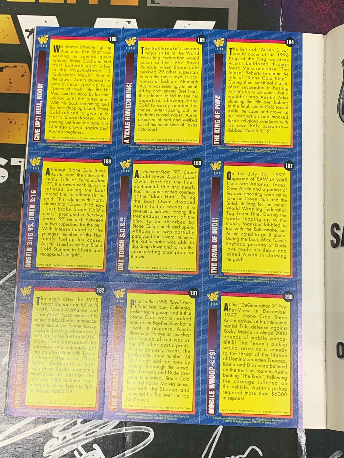 WWE WWF Magazine May 1998 The Undertaker (Includes 9 Cards & Poster)