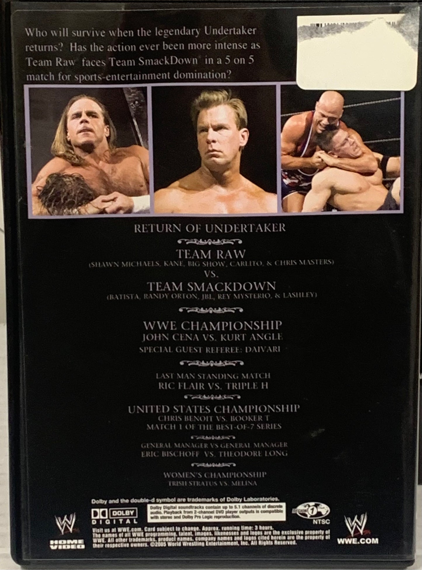 WWE DVD “Survivor Series 2005” (John Cena, Kurt Angle, Shawn Michaels)