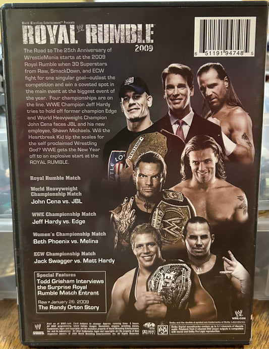 * WWE “Royal Rumble 2009” DVD (Cena, Shawn Michaels, Jeff Hardy & so much more)