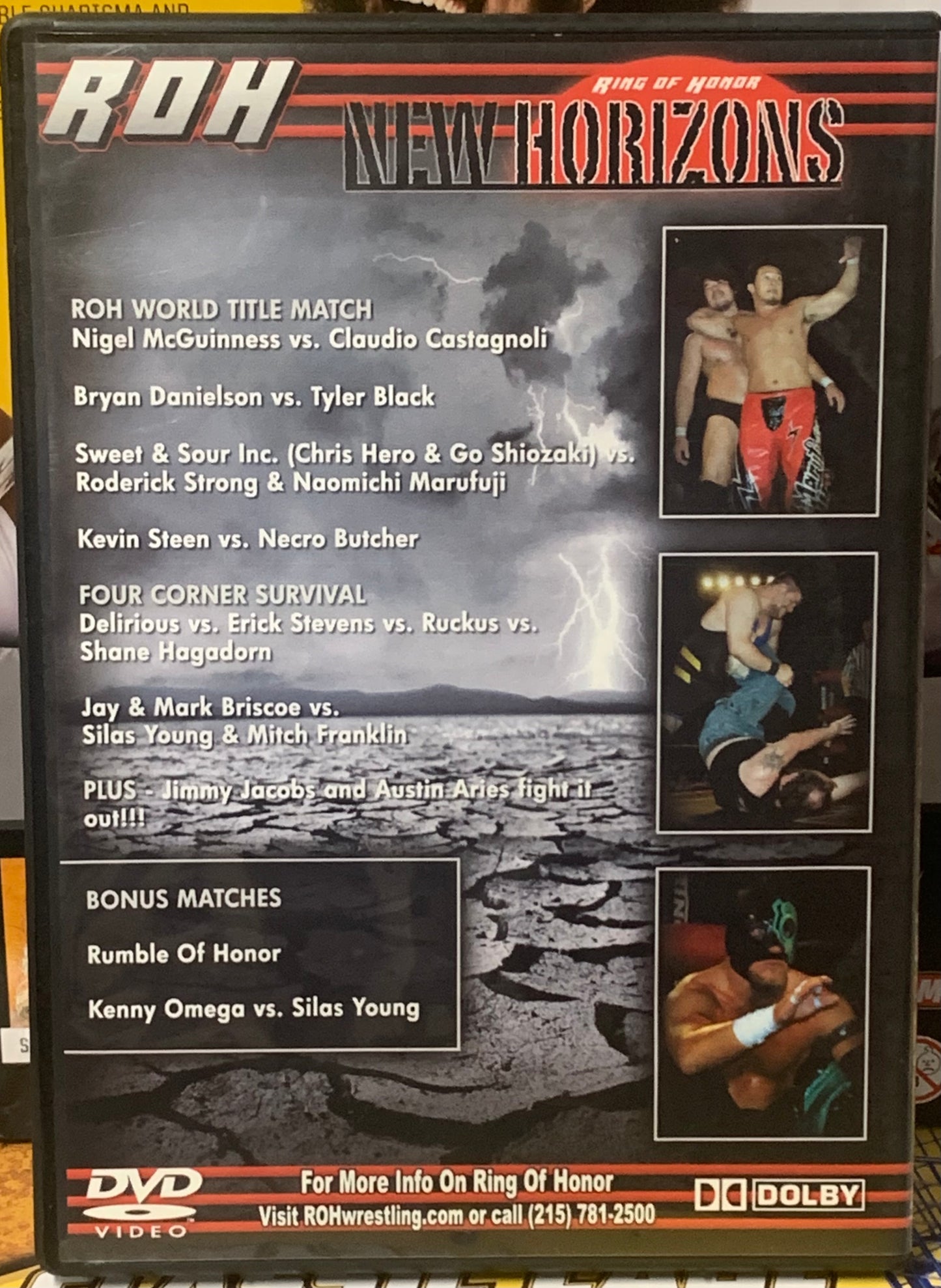 ROH Ring of Honor DVD “New Horizons 7/26/08 (Nigel, Claudio, Tyler Black, Danielson)