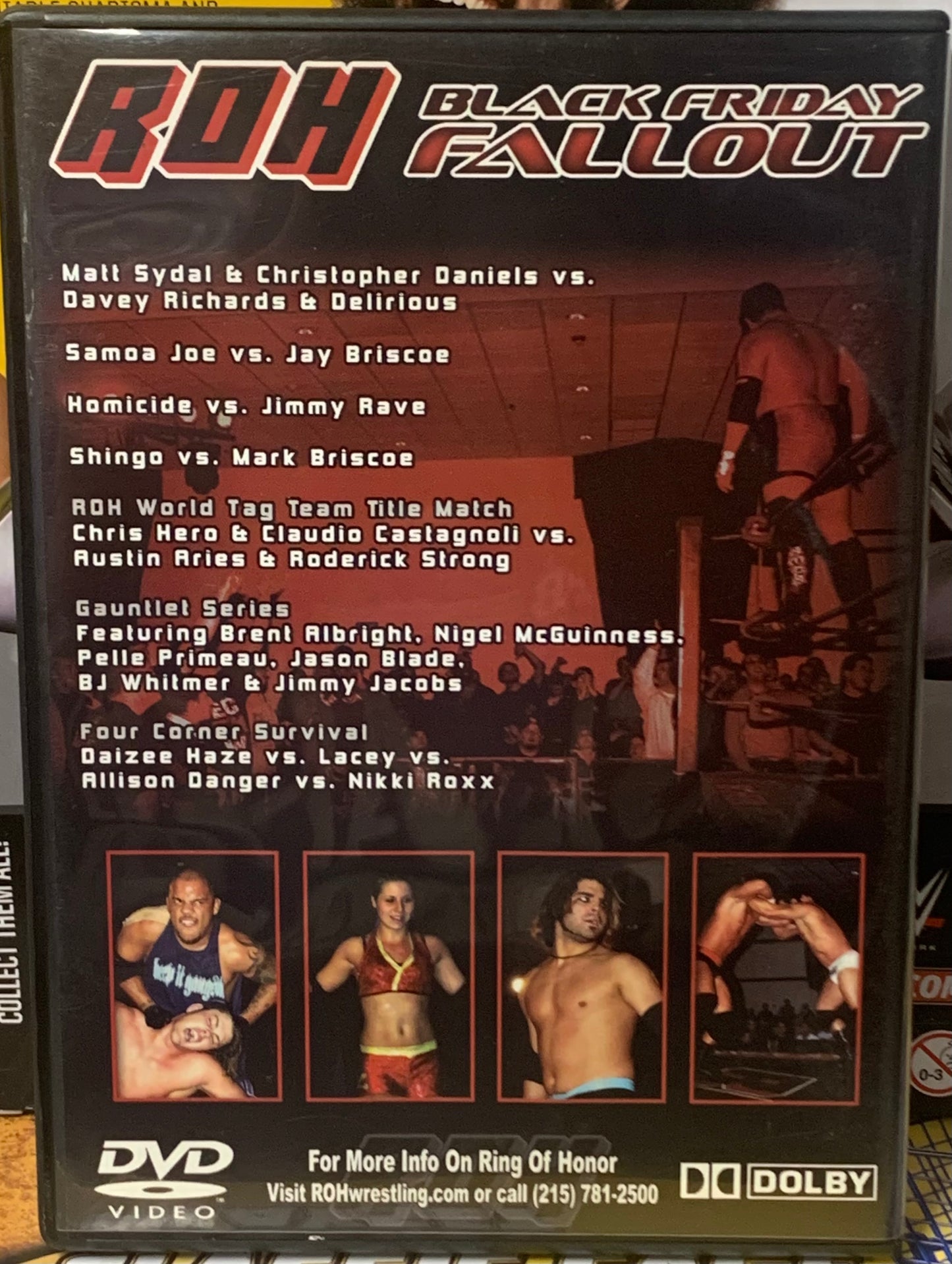 ROH Ring of Honor DVD “Black Friday Fallout” 11/24/06 (Samoa Joe, Jay Briscoe, Homicide)