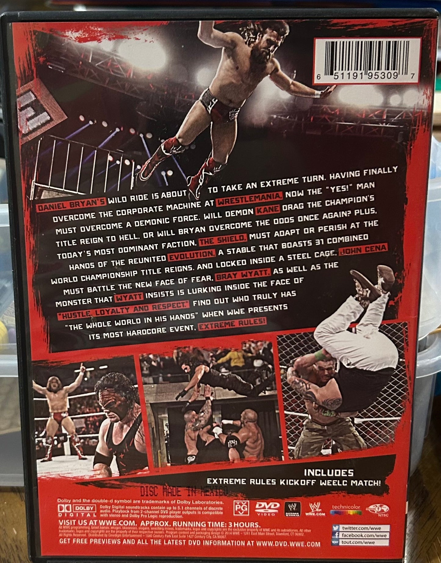 WWE “Extreme Rules 2014” DVD (Kane, Daniel Bryan, Bray Wyatt)