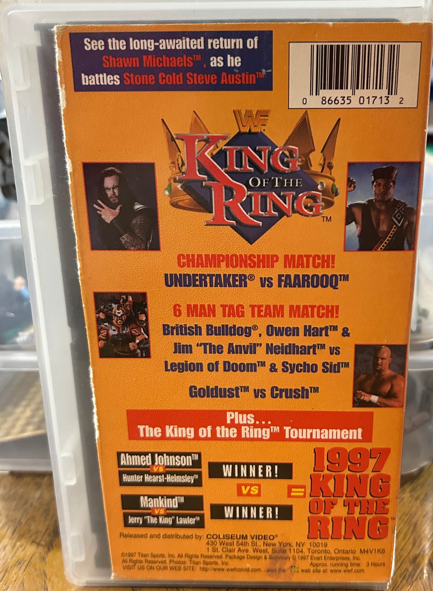 * WWF WWE ”King of the Ring 1997” VHS (Coliseum Home Video)