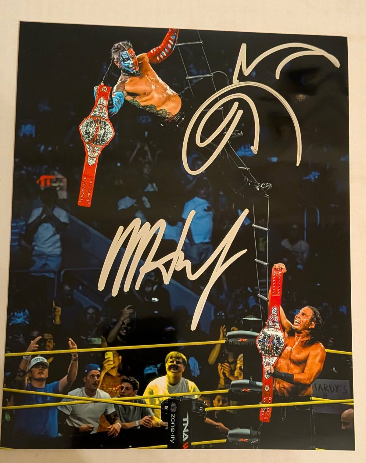 Hardy Boyz (Matt & Jeff) Pose 1 Dual Signed Photo COA