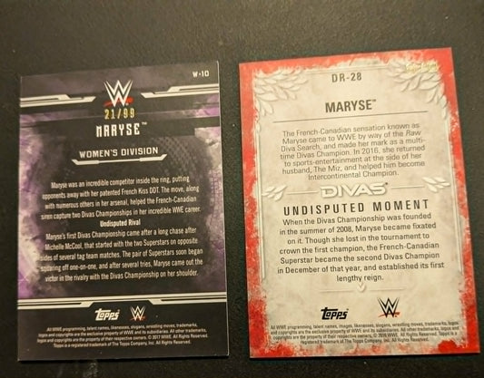 Maryse Lot 2016 2017 Topps Undisputed Bronze Serial #/99