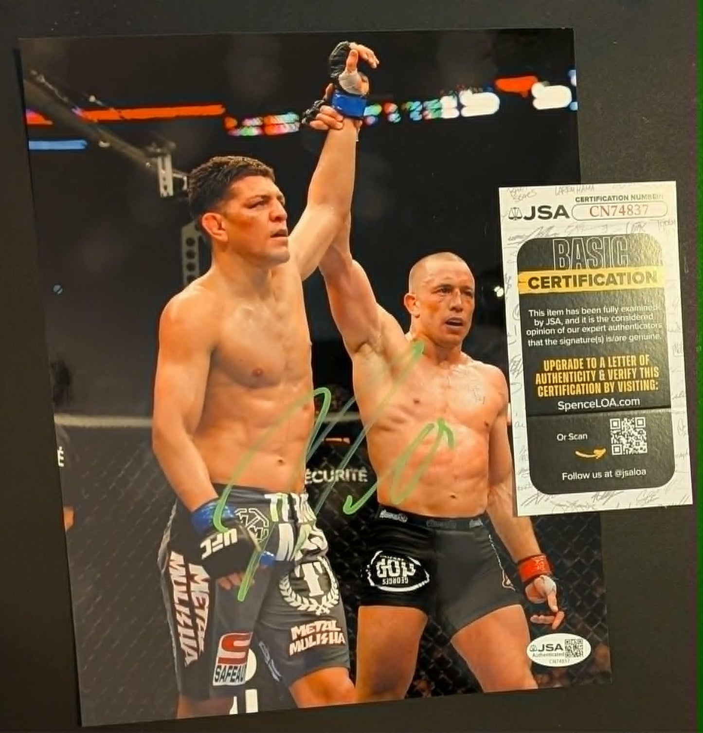 Nick Diaz Signed UFC Photo A JSA COA