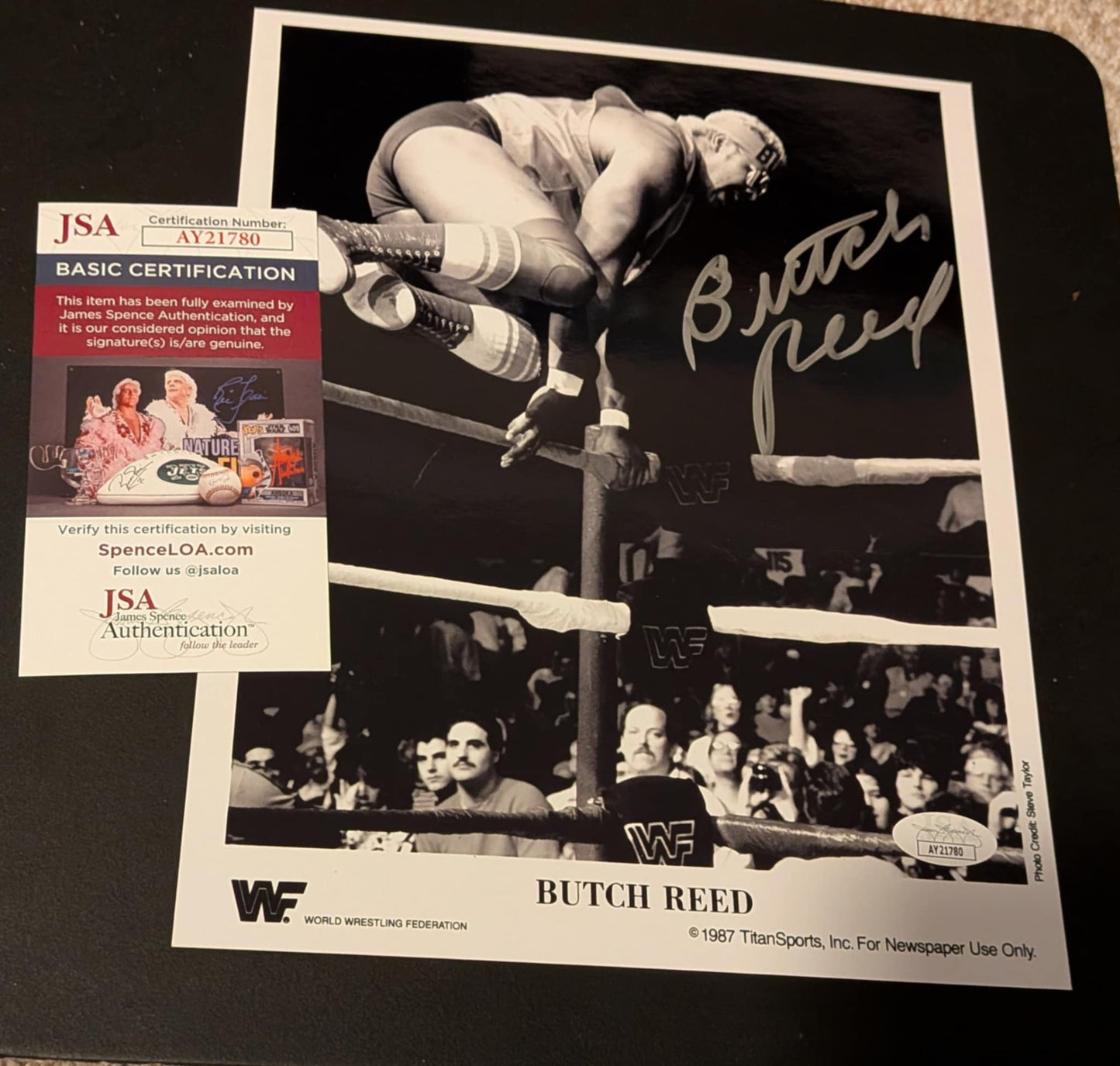 Butch Reed Signed Photo JSA COA