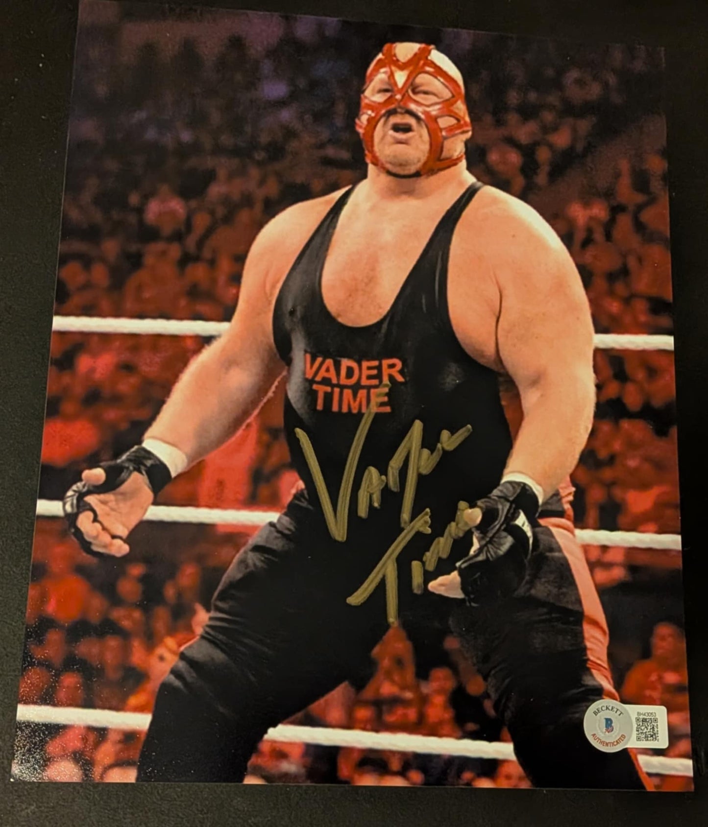 Vader Time Signed Photo Beckett BAS COA