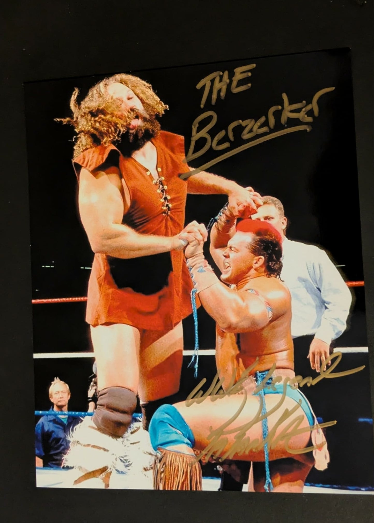 Holiday Special - The Berzerker & Tatanka (Tough To Find) Dual Signed Photo COA