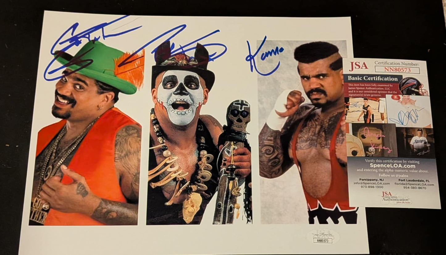 Papa Shango The Godfather Kama Triple Signed Photo B JSA COA
