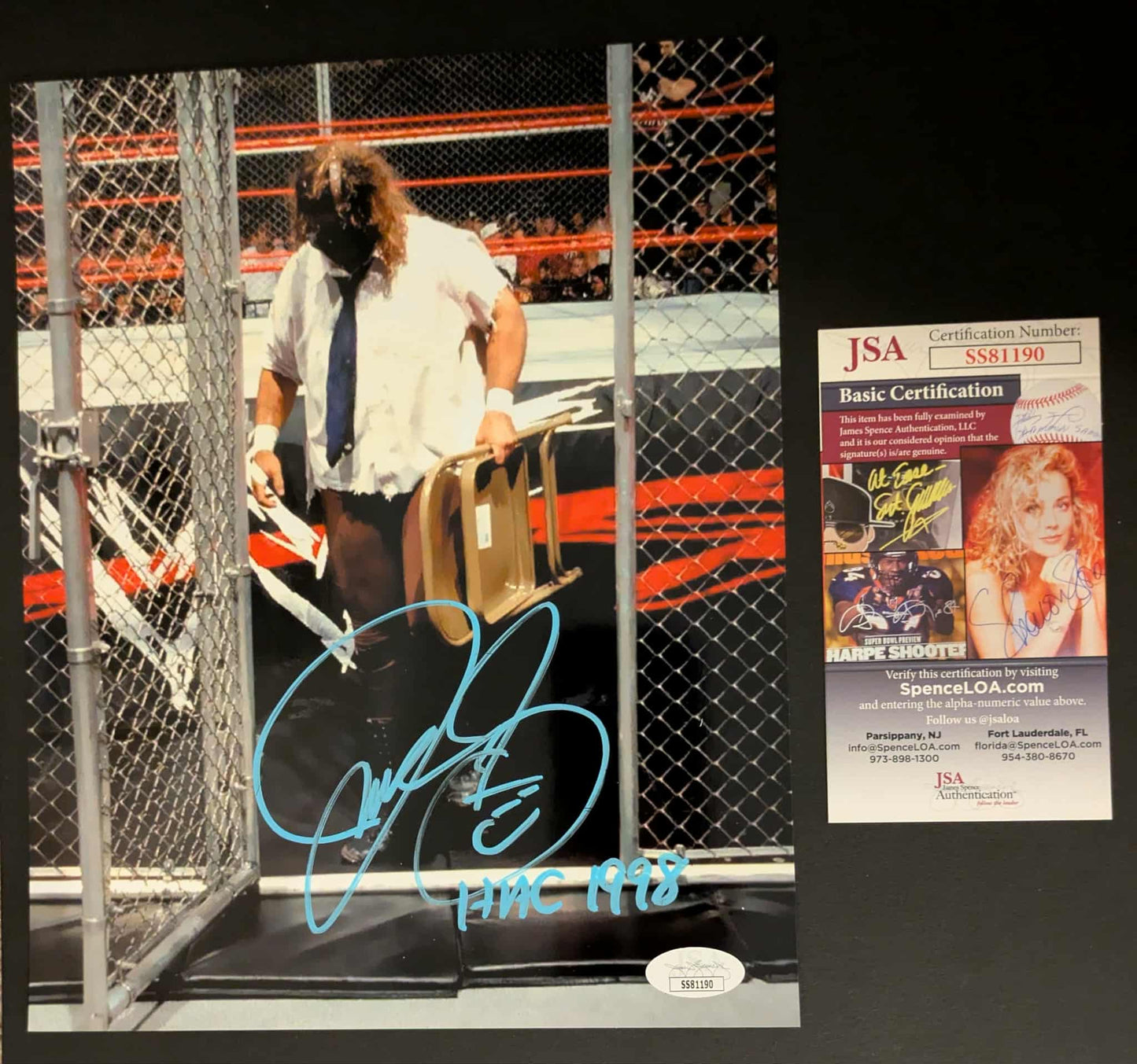 Cactus Jack Mankind Pose 1 Inscribed Signed 8x10 Photo JSA COA