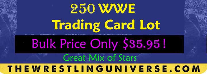 250 WWE Trading Card Lot (Some AEW) Special Bulk Price Only $35.95!!
