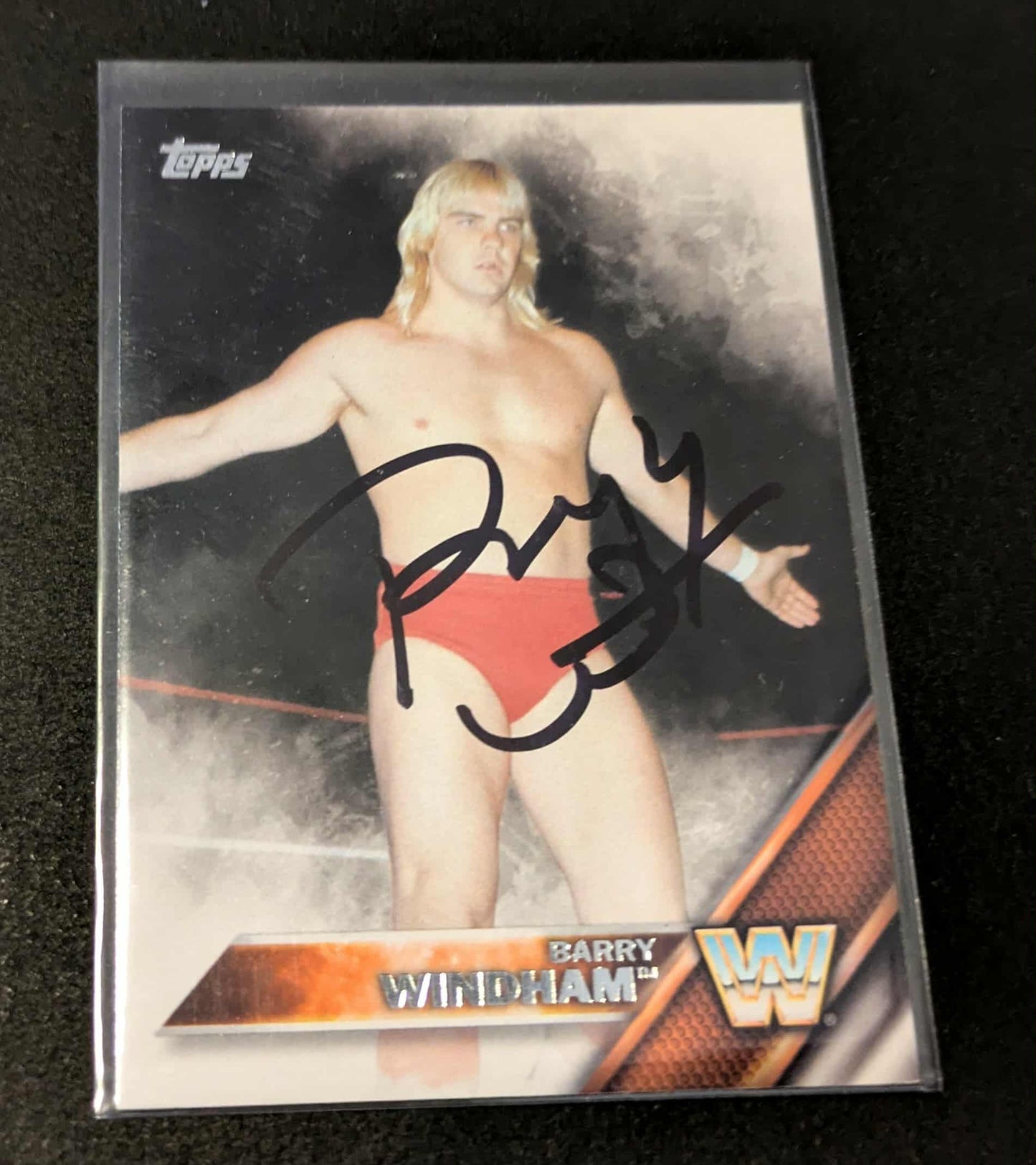 Barry Windham Signed 2016 Topps WWE #54 COA