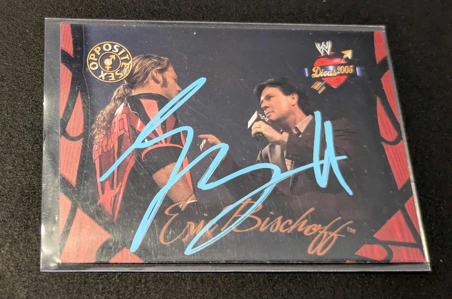 Eric Bischoff Signed 2004 Fleer WWE Divine Divas #70 COA
