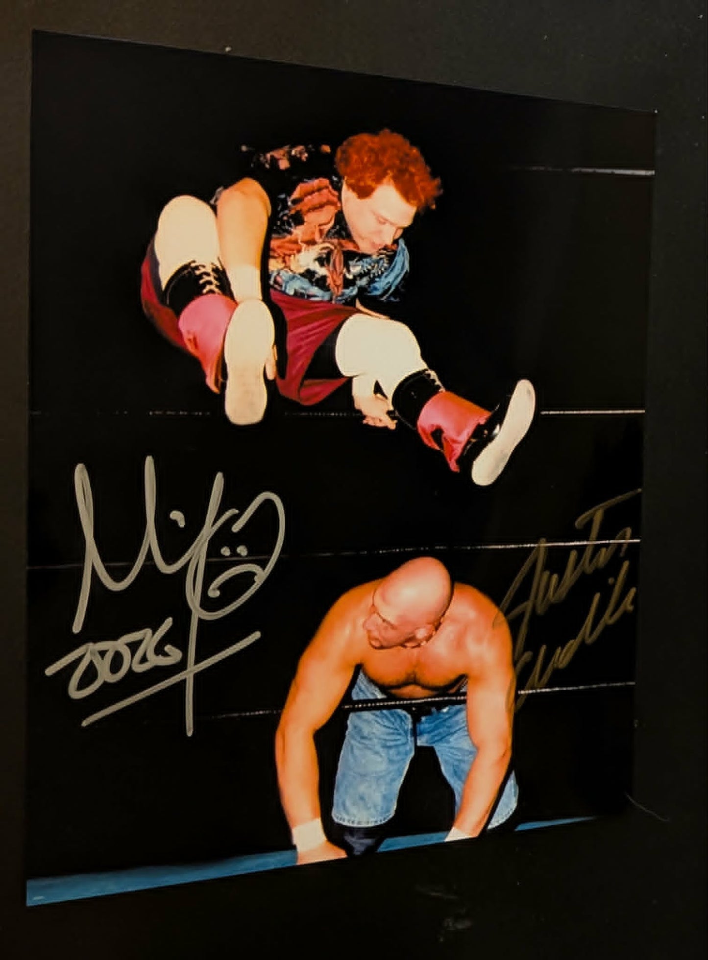 Mikey Whipwreck & Justin Credible Dual Signed Photo COA