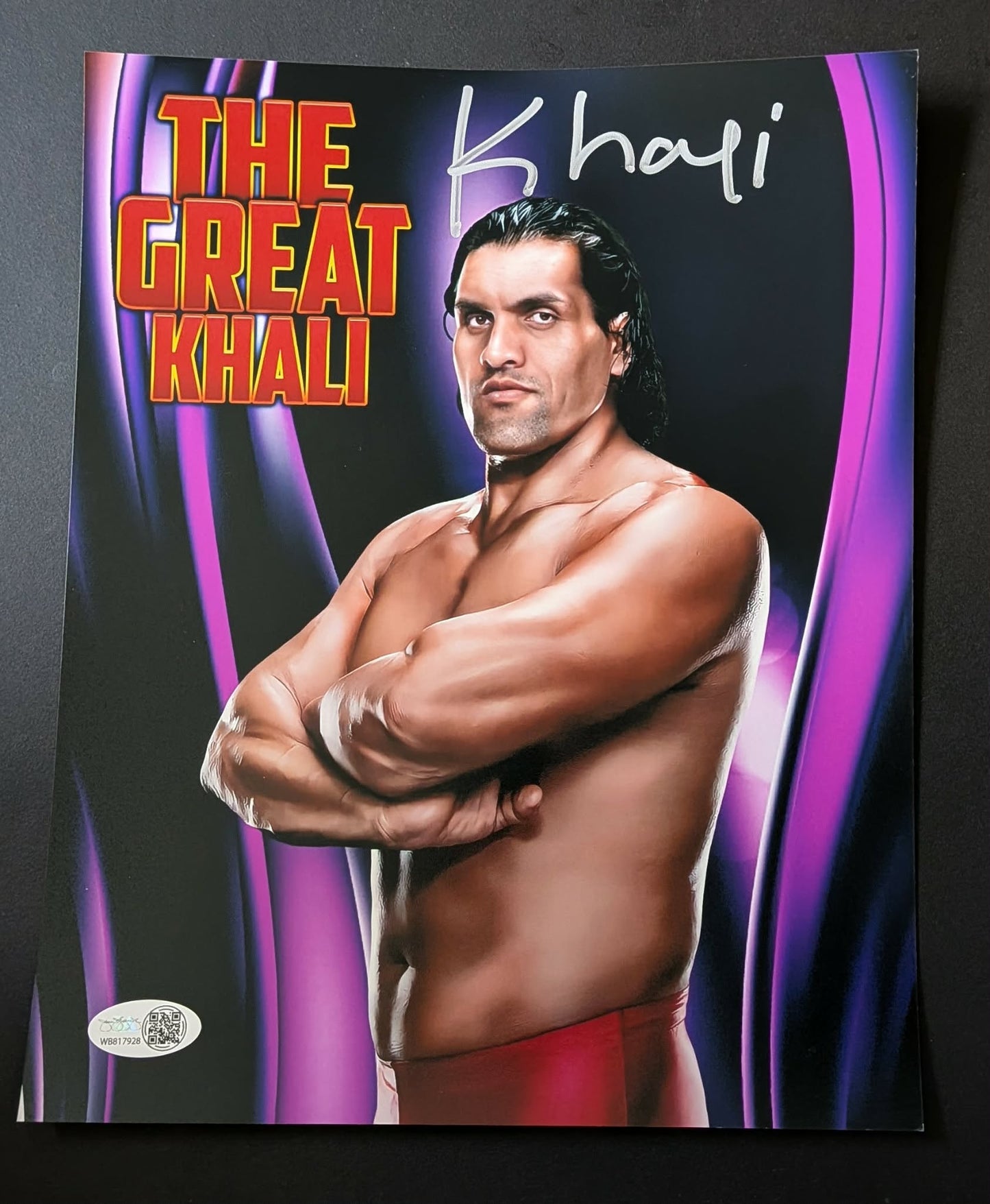The Great Khali Signed Photo JSA COA
