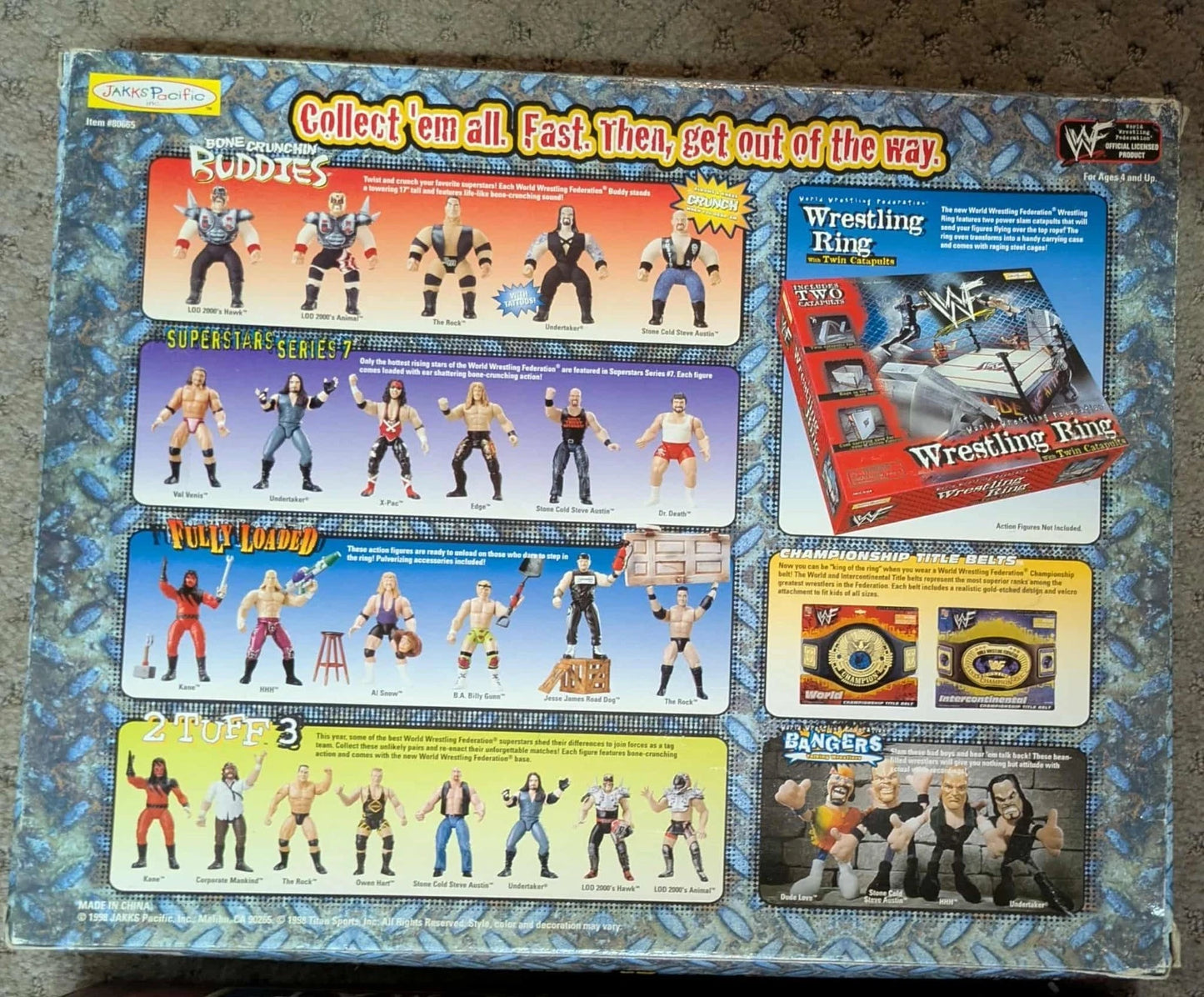 Fully Loaded WWF 1998 Jakks Pacific Action Figure Set (4-Pack) Wrestlemania XV