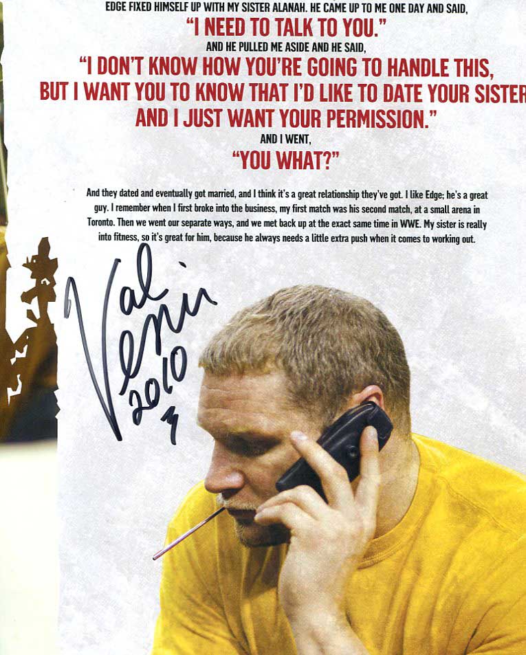 Val Venis Pose 6 Signed Page Magazine/Book Photo COA
