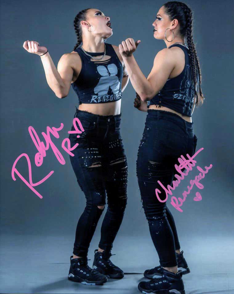 Renegade Twins (Charlette & Robyn) Pose 3 Signed Photo COA