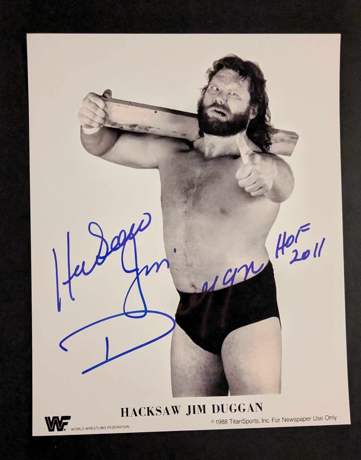 Hacksaw Jim Duggan Pose 3 Signed Photo COA