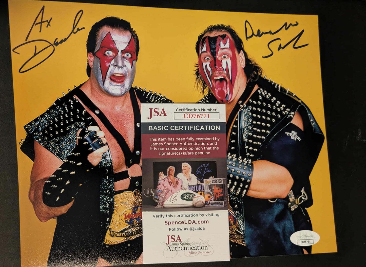 Demolition Ax Smash Dual Signed Photo E JSA COA