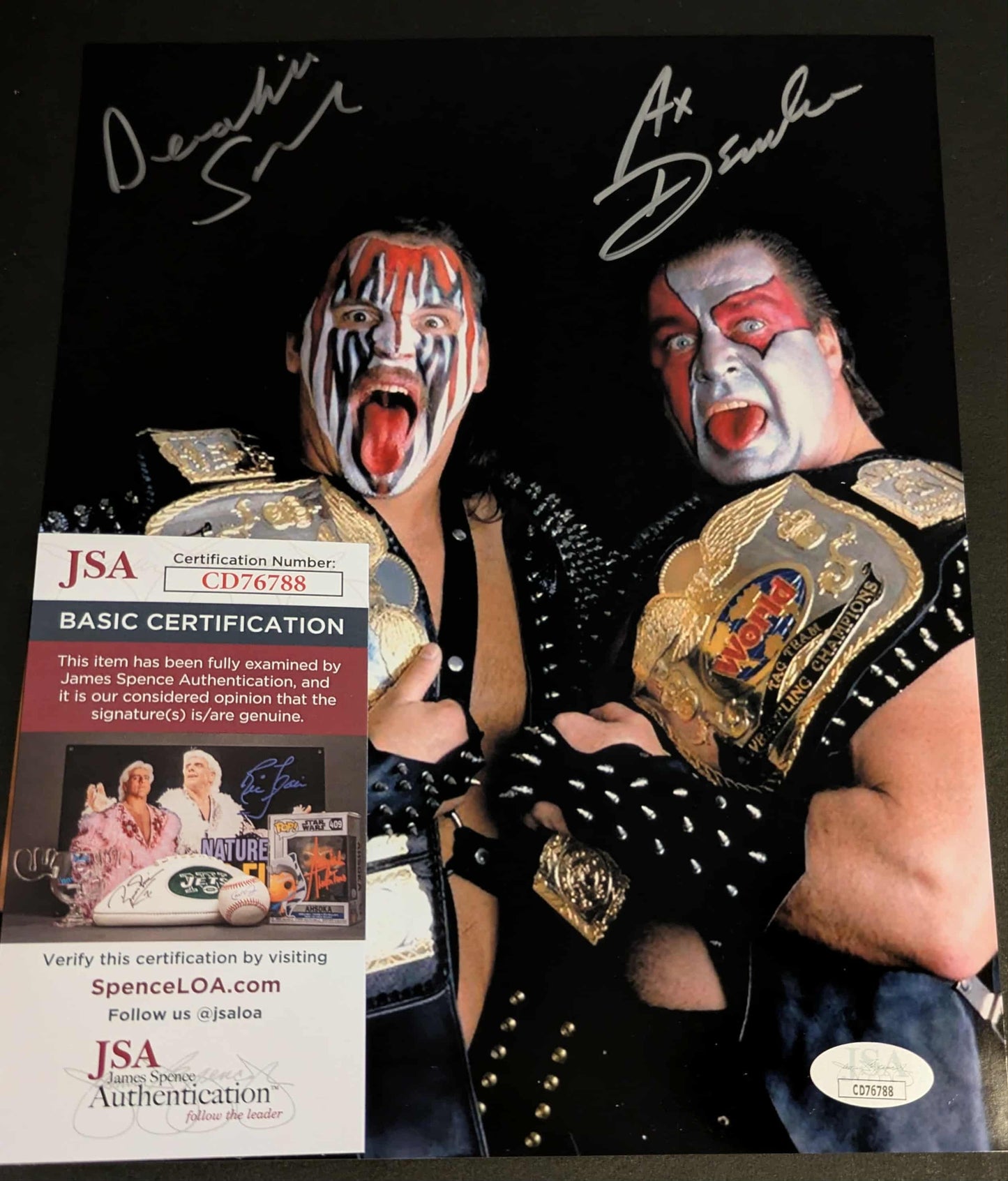 Demolition Ax Smash Dual Signed Photo A JSA COA