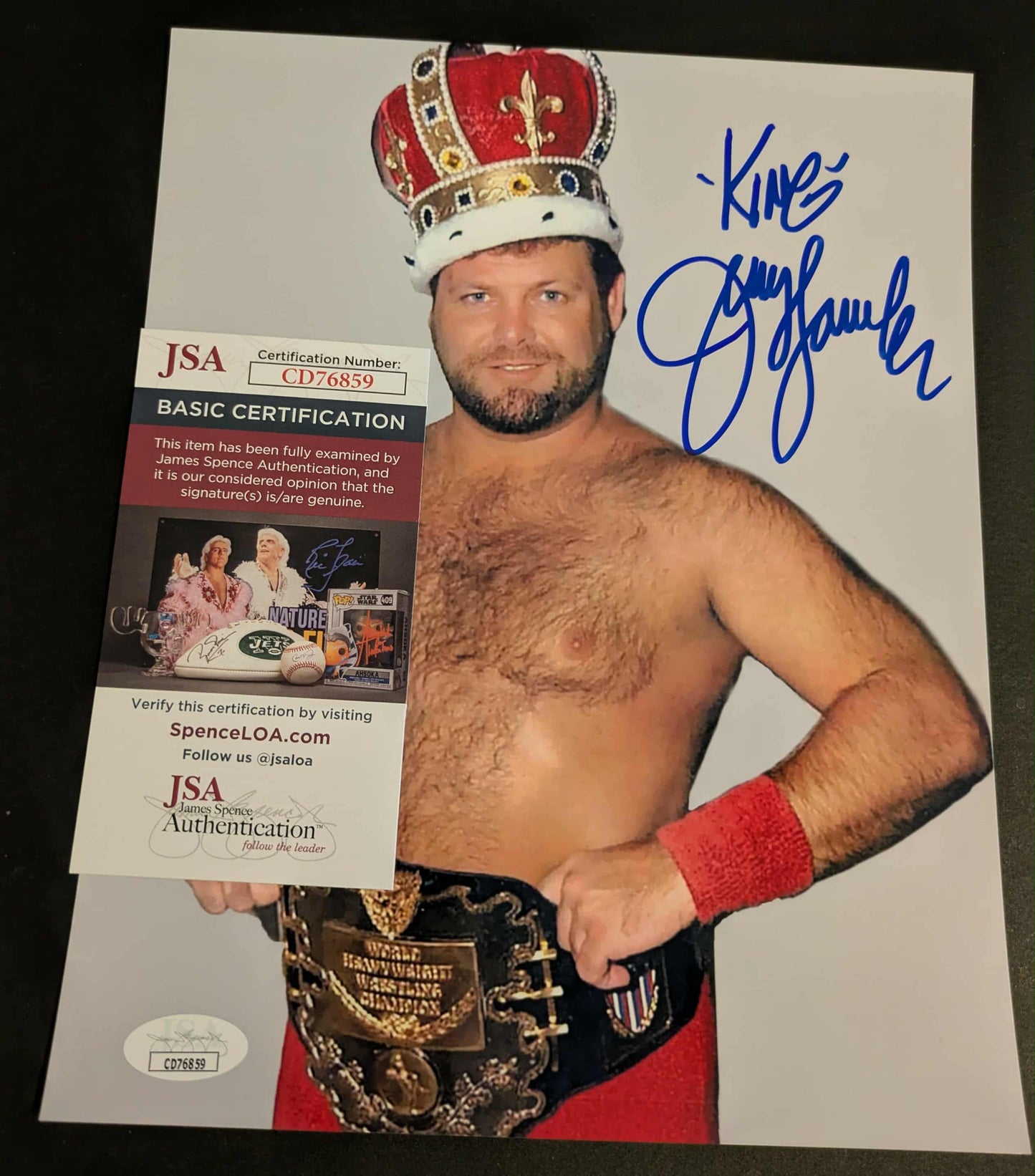 Jerry Lawler Signed Photo E JSA COA