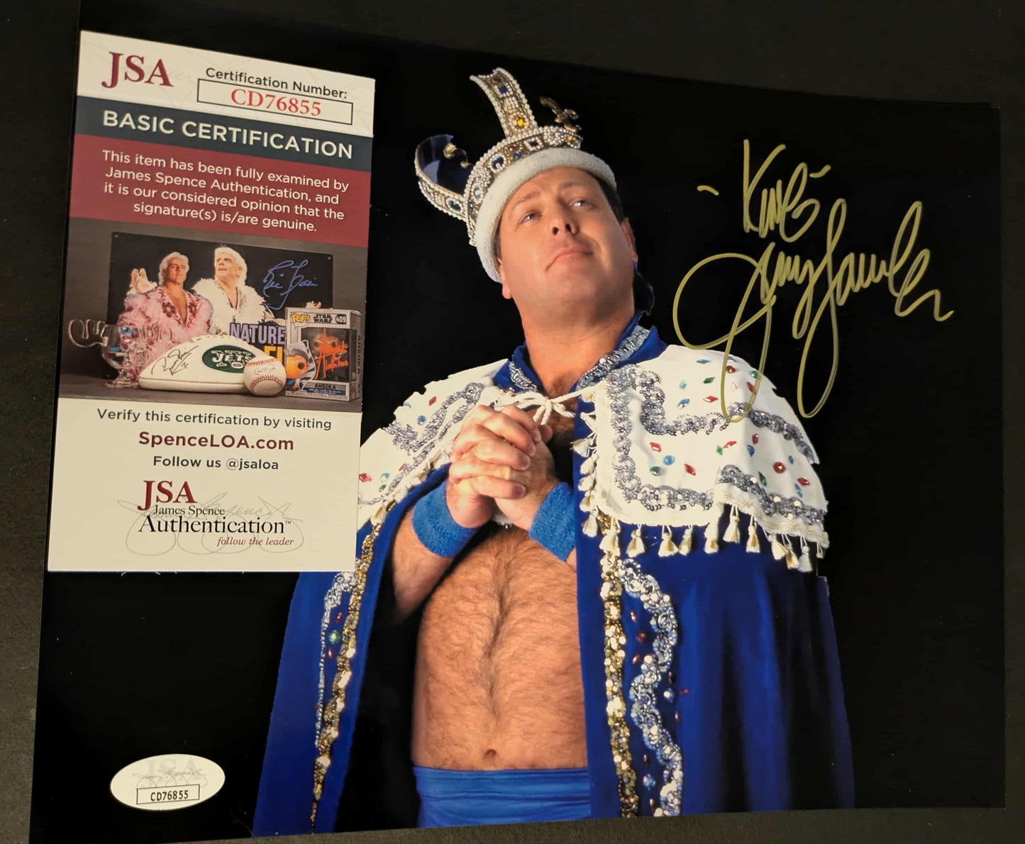 Jerry Lawler Signed Photo C JSA COA