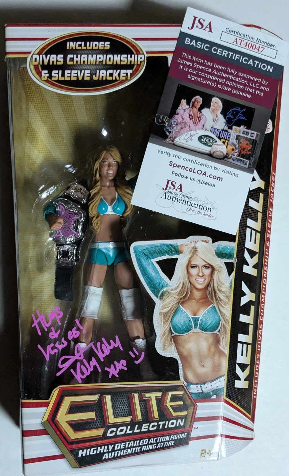Kelly Kelly Signed WWE Elite Series 17 Figure Inscribed JSA COA