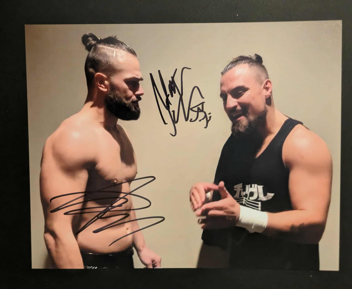Flip Gordon Marty Scurll Dual Signed Photo COA