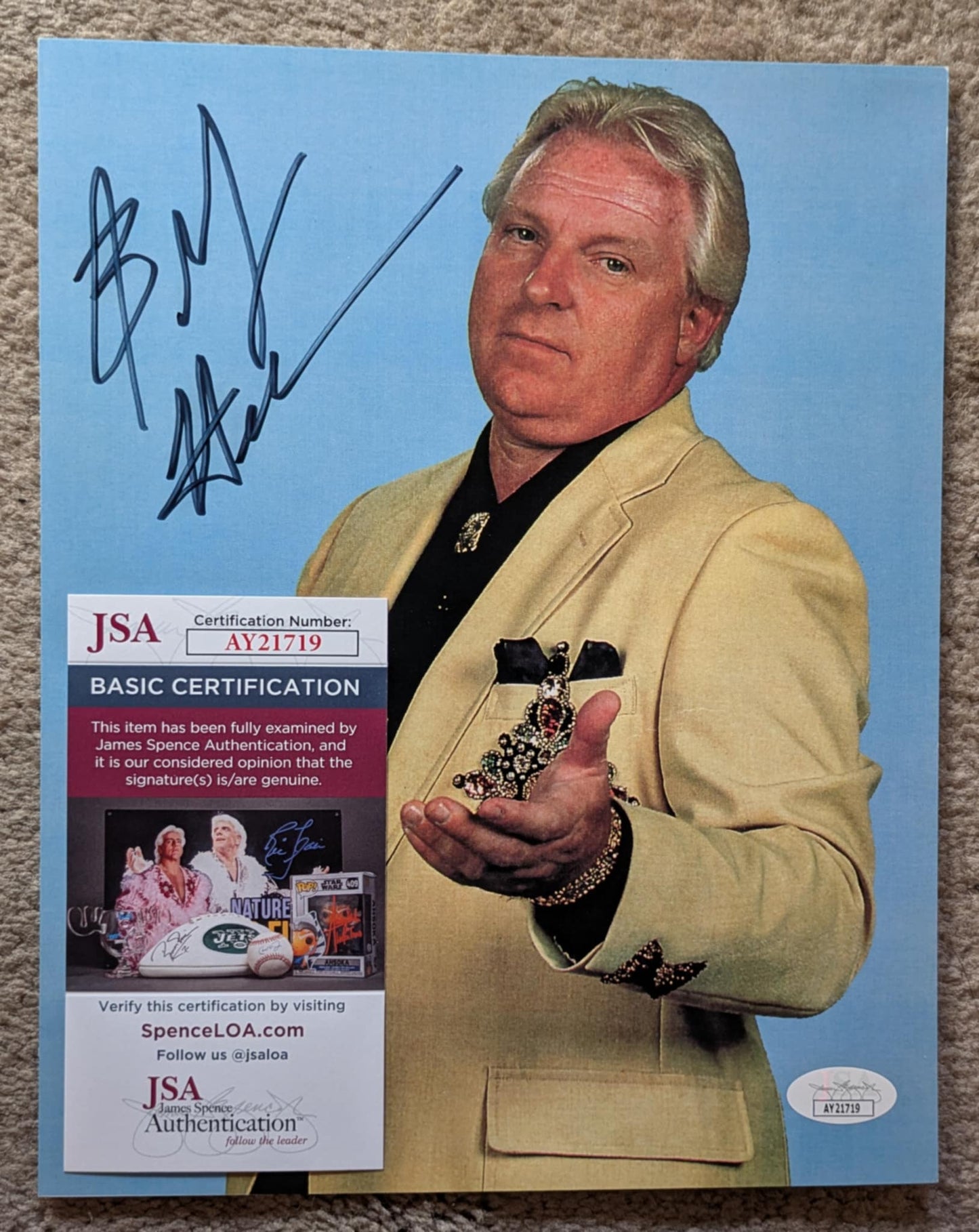 Bobby Heenan Signed Photo JSA COA