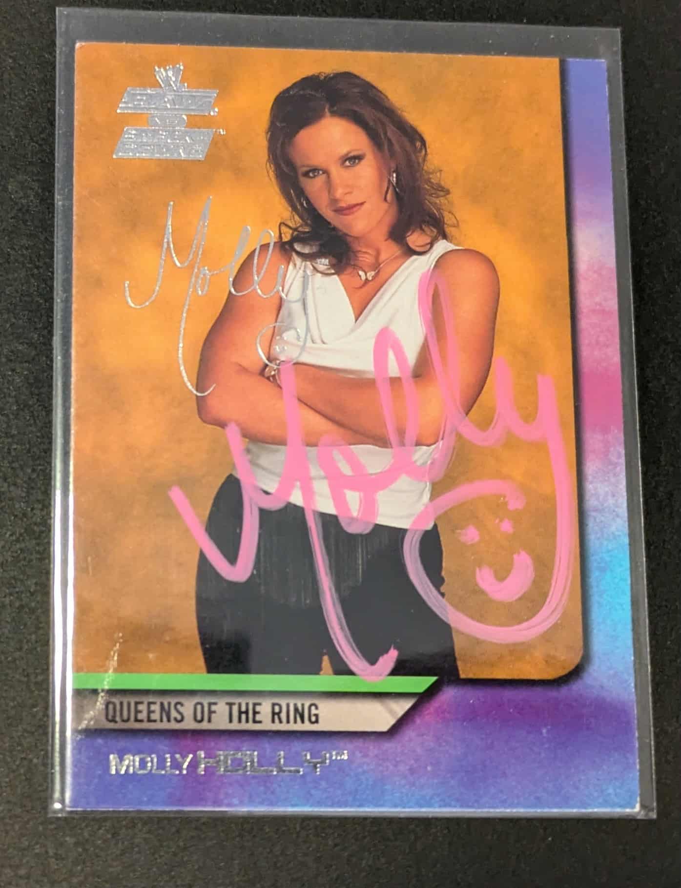 Molly Holly 2002 Fleer WWF #75 Signed Queens of the Ring COA
