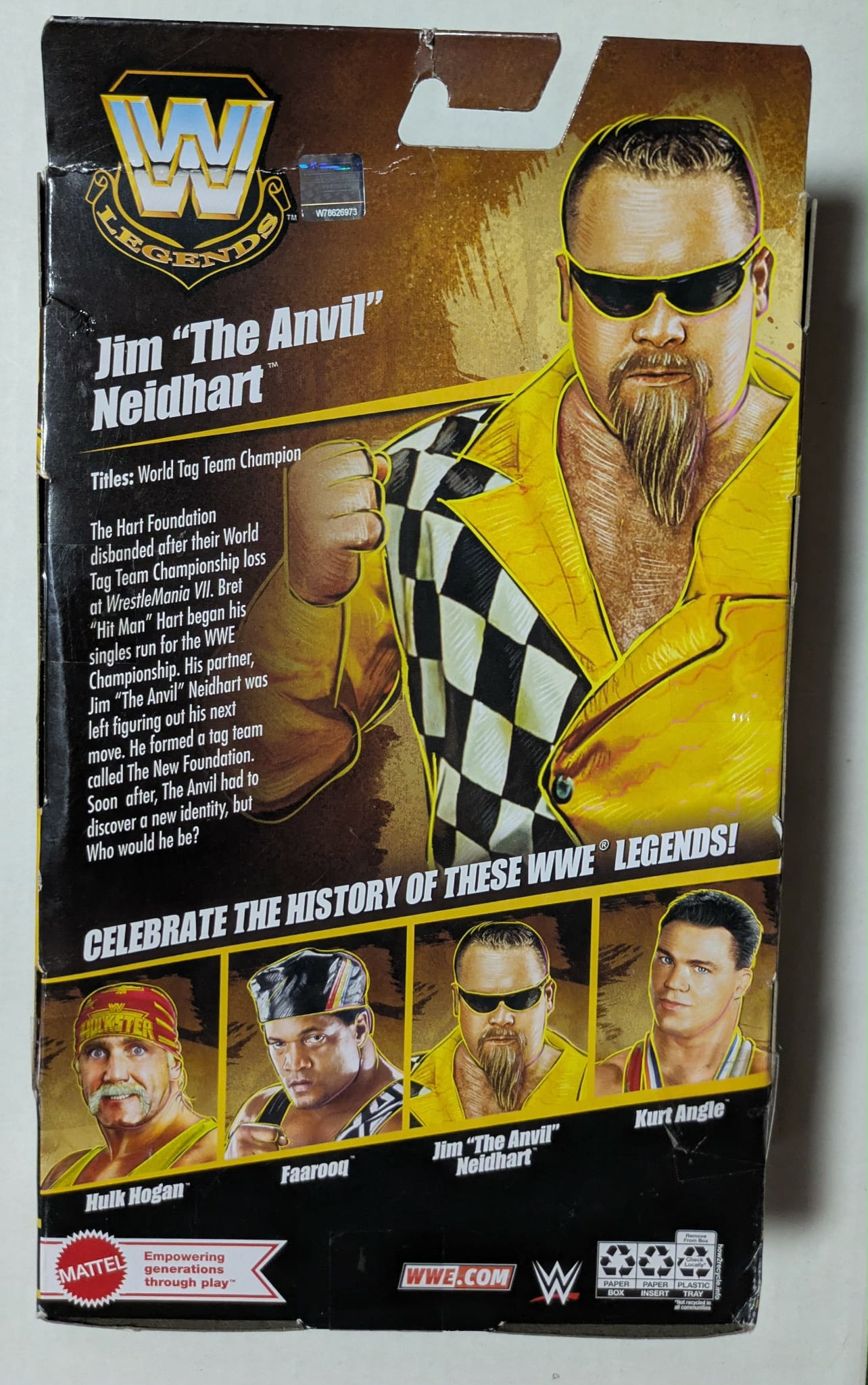 WWE Elite Legends JIM “THE ANVIL” NEIDHART Series 24 Wrestling Action Figure