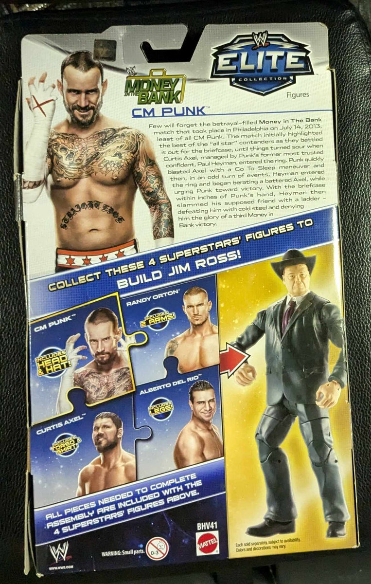 CM PUNK WWE Elite Collection Figure PPV Headquarters Jim Ross